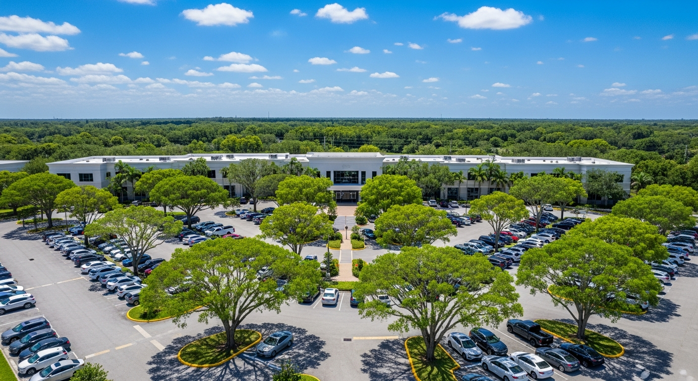 Aerial view of Florida property